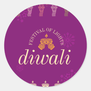 Happy Diwali autocollant et étiquette