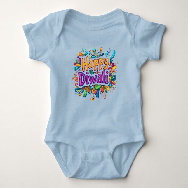 Happy Diwali Baby Strampler (Vorderseite)