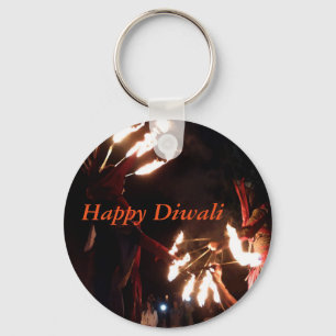 Happy Diwali Basic Button Key Ring Schlüsselanhänger