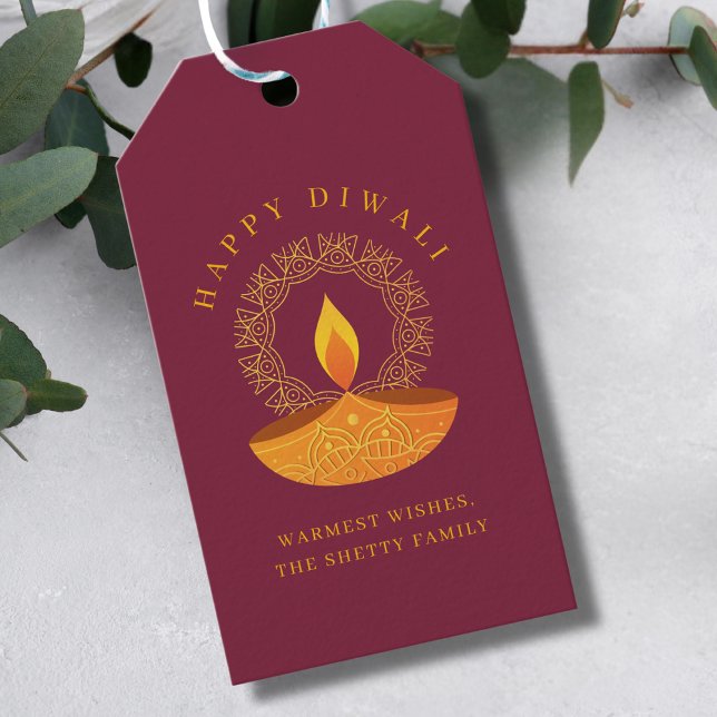 Happy Diwali Celebration Diya Geschenkanhänger (Von Creator hochgeladen)