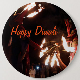 Happy Diwali Colossal Round Abzeichen Button