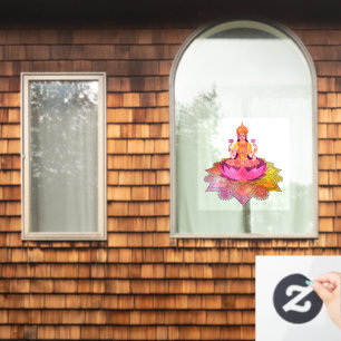 Happy Diwali - Deepalavi Lakshmi Goddess 4 Fensteraufkleber