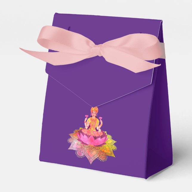 Happy Diwali - Deepalavi Lakshmi Goddess 4 Geschenkschachtel (Vorderseite)