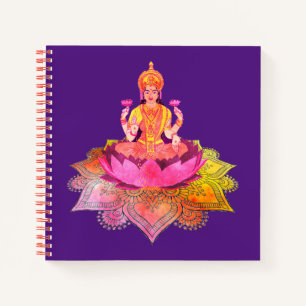 Happy Diwali - Deepalavi Lakshmi Goddess 4 Notizbuch