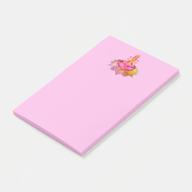 Happy Diwali - Deepalavi Lakshmi Goddess 4 Post-it Klebezettel (angewinkelt)