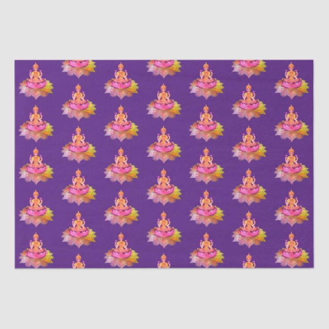 Happy Diwali - Deepalavi Lakshmi Goddess 4 Seidenpapier (Vorderseite)