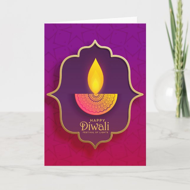 Happy Diwali Deepawali Indian Festival of Lights Karte (Vorderseite)