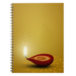 Happy Diwali Diya - Notebook Notizblock