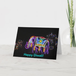 Happy Diwali Elephant Card Karte
