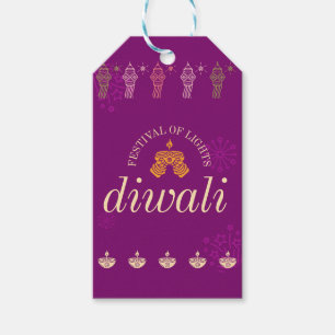 Happy Diwali étiquettes cadeaux et boîtiers cadeau