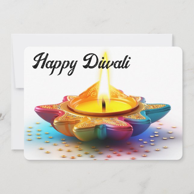 Happy Diwali Feiertagskarte (Vorderseite)