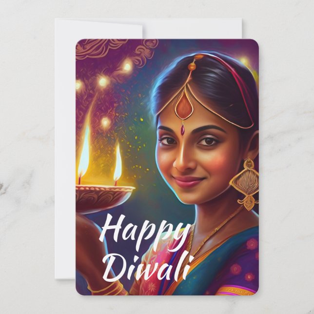 Happy Diwali Feiertagskarte (Vorderseite)