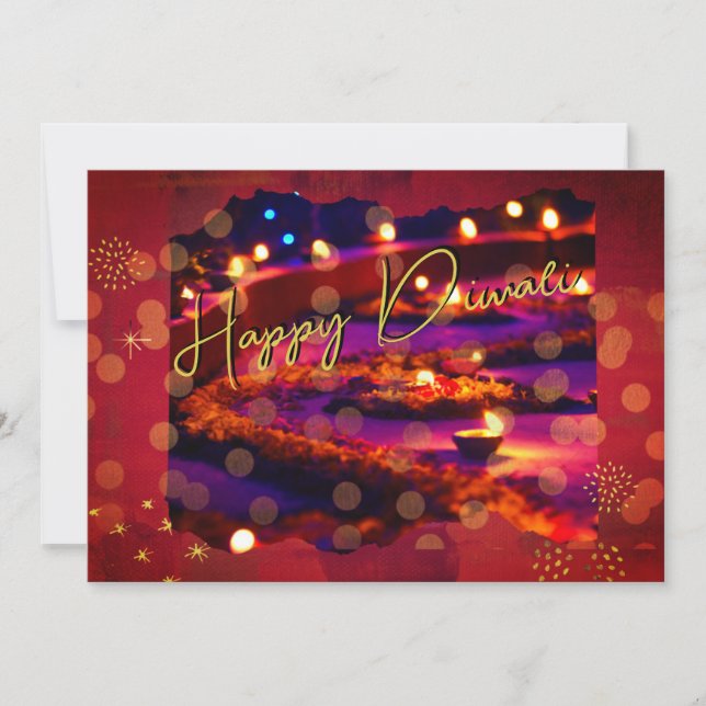 Happy Diwali Ferienkarte Feiertagskarte (Vorderseite)