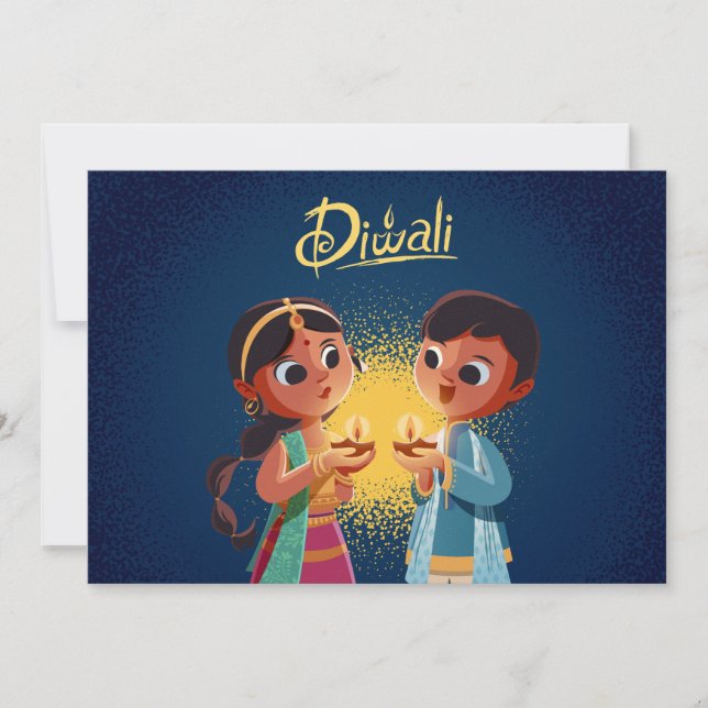 Happy Diwali Ferienkarte Feiertagskarte (Vorderseite)