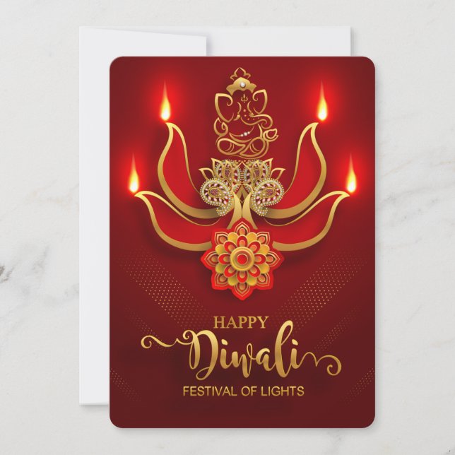 Happy Diwali Ferienkarte Feiertagskarte (Vorderseite)