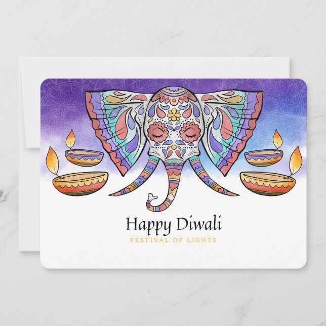 Happy Diwali Ferienkarte Feiertagskarte (Vorderseite)