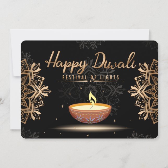 Happy Diwali Ferienkarte Feiertagskarte (Vorderseite)