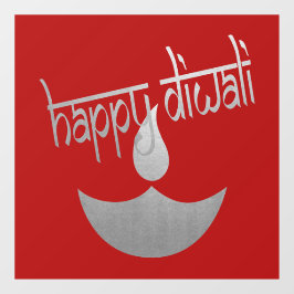 Happy Diwali Festival des Lichts Fensteraufkleber