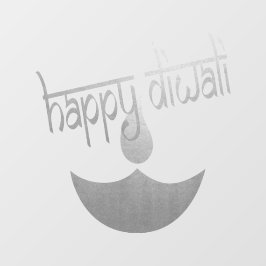 Happy Diwali Festival des Lichts Fensteraufkleber