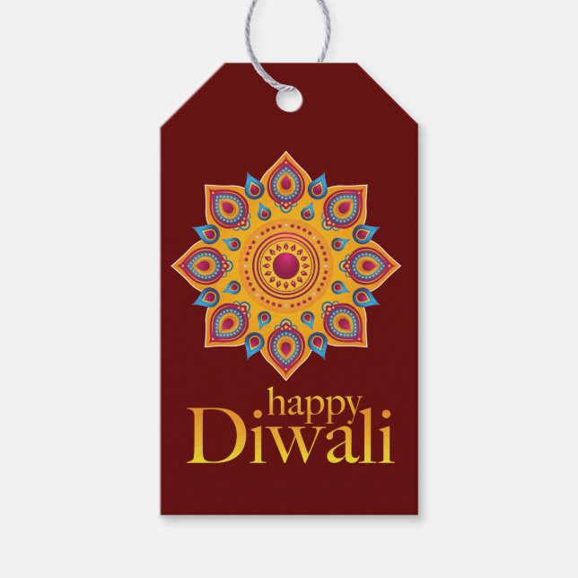 Happy Diwali Festival of Light Geschenkanhänger (Vorderseite)