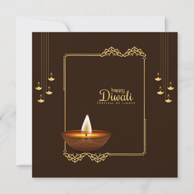 Happy Diwali - Festival of Lights Einladung (Vorderseite)
