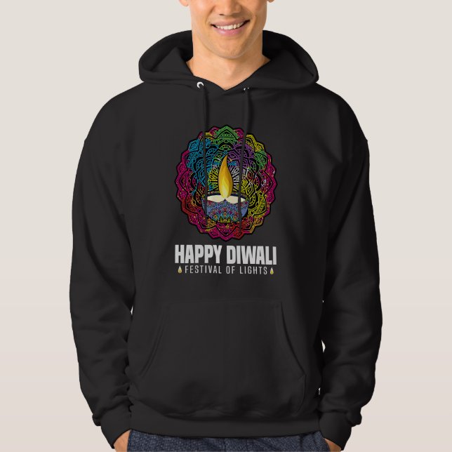 Happy Diwali Festival Of Lights Hindu Celebration Hoodie (Vorderseite)