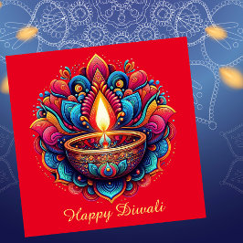 Happy Diwali Frische Pasta machen Feiertagskarte