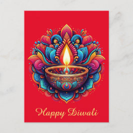 Happy Diwali Frische Pasta machen Feiertagspostkarte