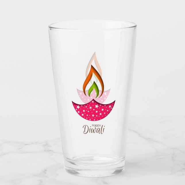 Happy Diwali Glass Glas (Vorderseite)