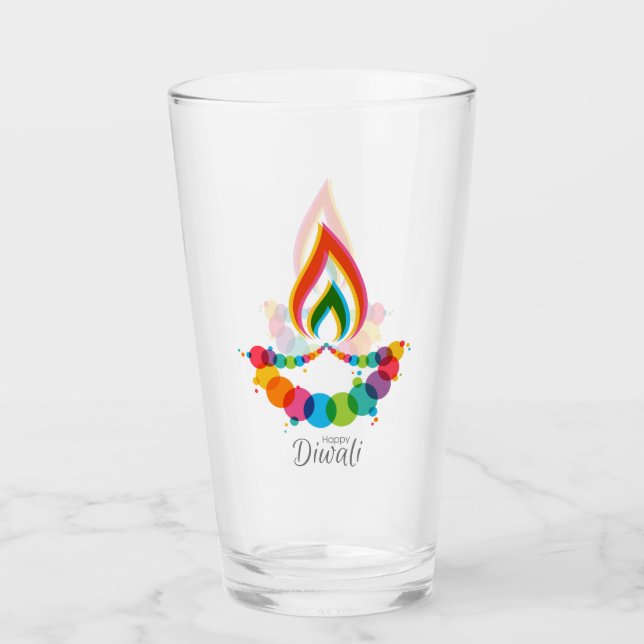 Happy Diwali Glass Glas (Vorderseite)