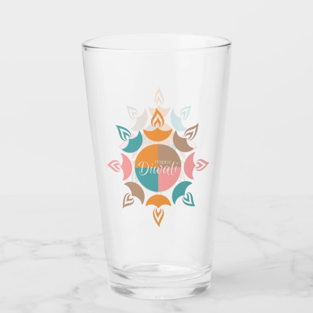 Happy Diwali Glass Glas (Vorderseite)