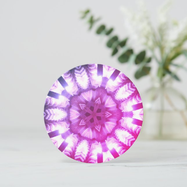 Happy Diwali grüßen Lila Lichter Karte (Stehend Vorderseite)