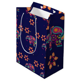 HAPPY DIWALI INDIA INDIAN ELEPHANT MANDALA MITTLERE GESCHENKTÜTE