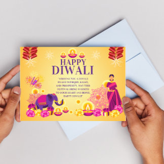 Happy Diwali Karte Diwali Grußkarte für Familie