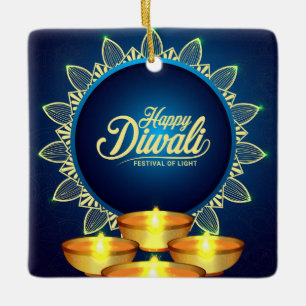 Happy Diwali Keramik Ornament