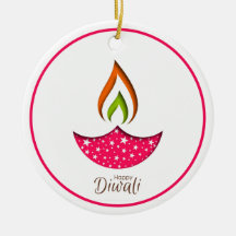 Happy Diwali Keramik Ornament