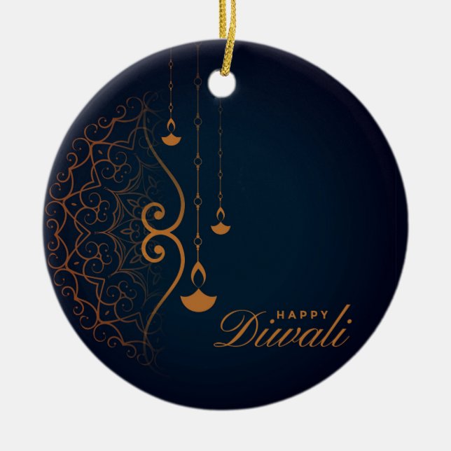 Happy Diwali Keramik Ornament (Vorne)