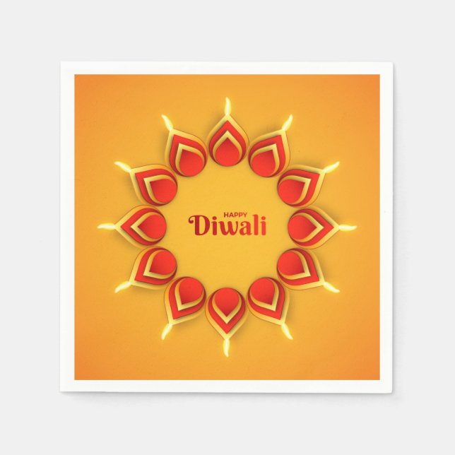 Happy Diwali Napkins Serviette (Vorderseite)