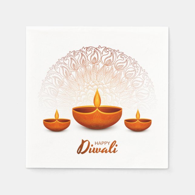 Happy Diwali Napkins Serviette (Vorderseite)