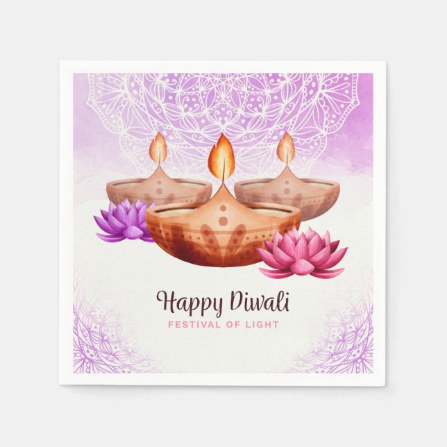 Happy Diwali Napkins Serviette (Vorderseite)