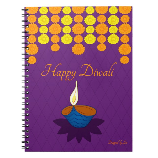 Happy Diwali Notebook Notizblock (Vorderseite)