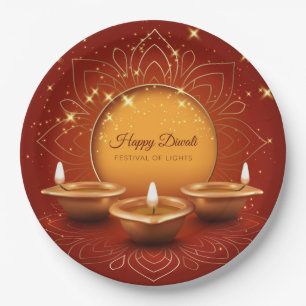 Happy Diwali Paper Plate Pappteller