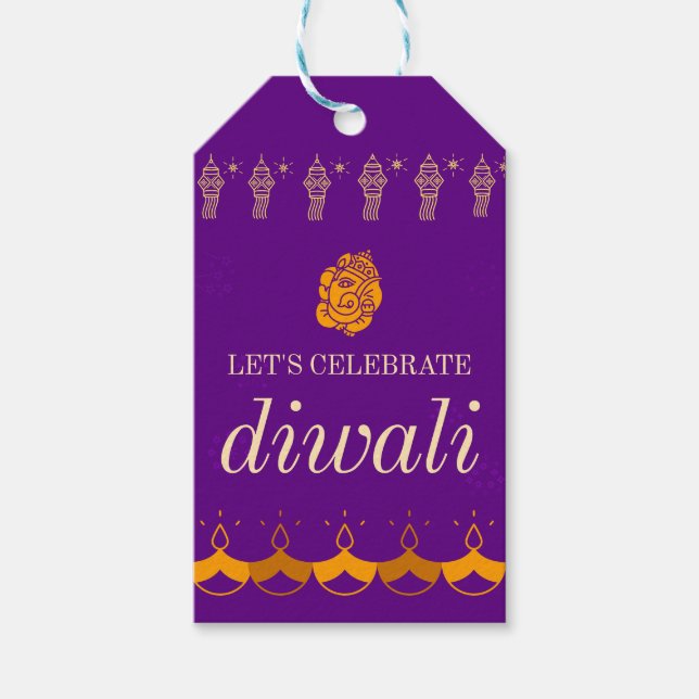 HAPPY DIWALI PARTY GESCHENKANHÄNGER (Vorderseite)