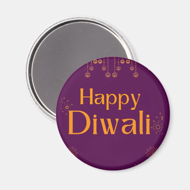 Happy Diwali Party  Magnet (Vorderseite/Rückseite)