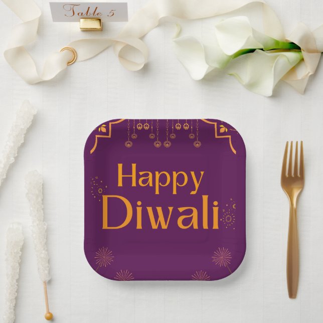 Happy Diwali Party  Pappteller (Hochzeit)