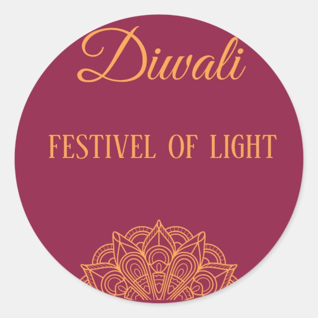 Happy Diwali Party Runder Aufkleber (Vorderseite)