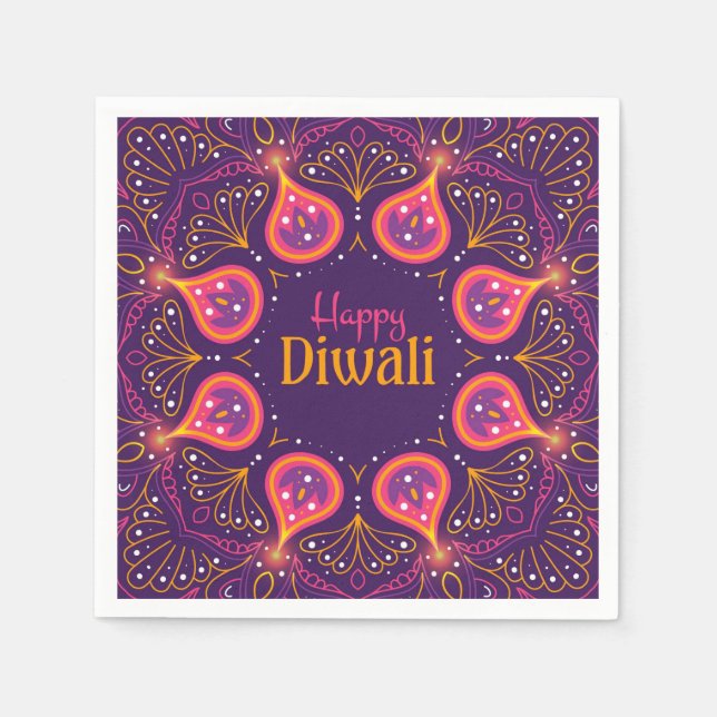 Happy Diwali Serviette (Vorderseite)