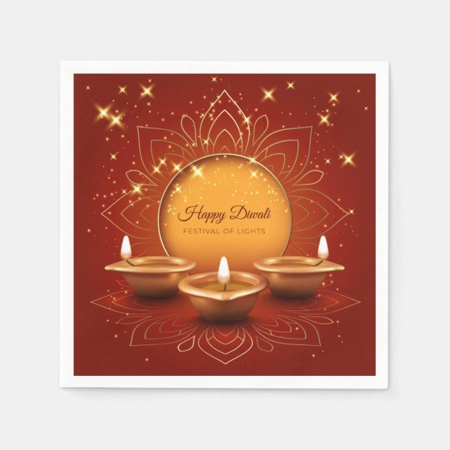 Happy Diwali Serviette (Vorderseite)