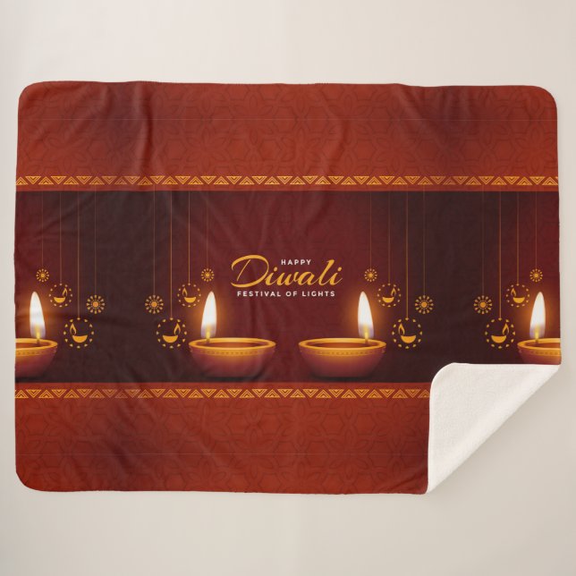 Happy Diwali Sherpadecke (Vorderseite (Horizontal))
