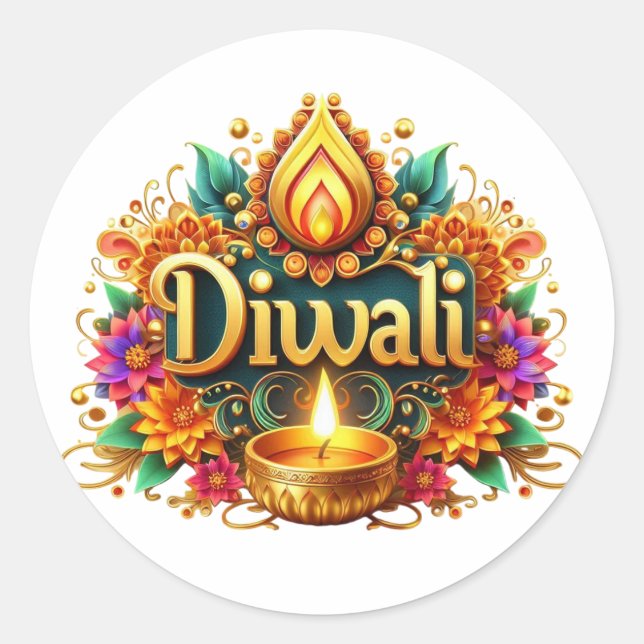Happy Diwali Sticker (Vorderseite)